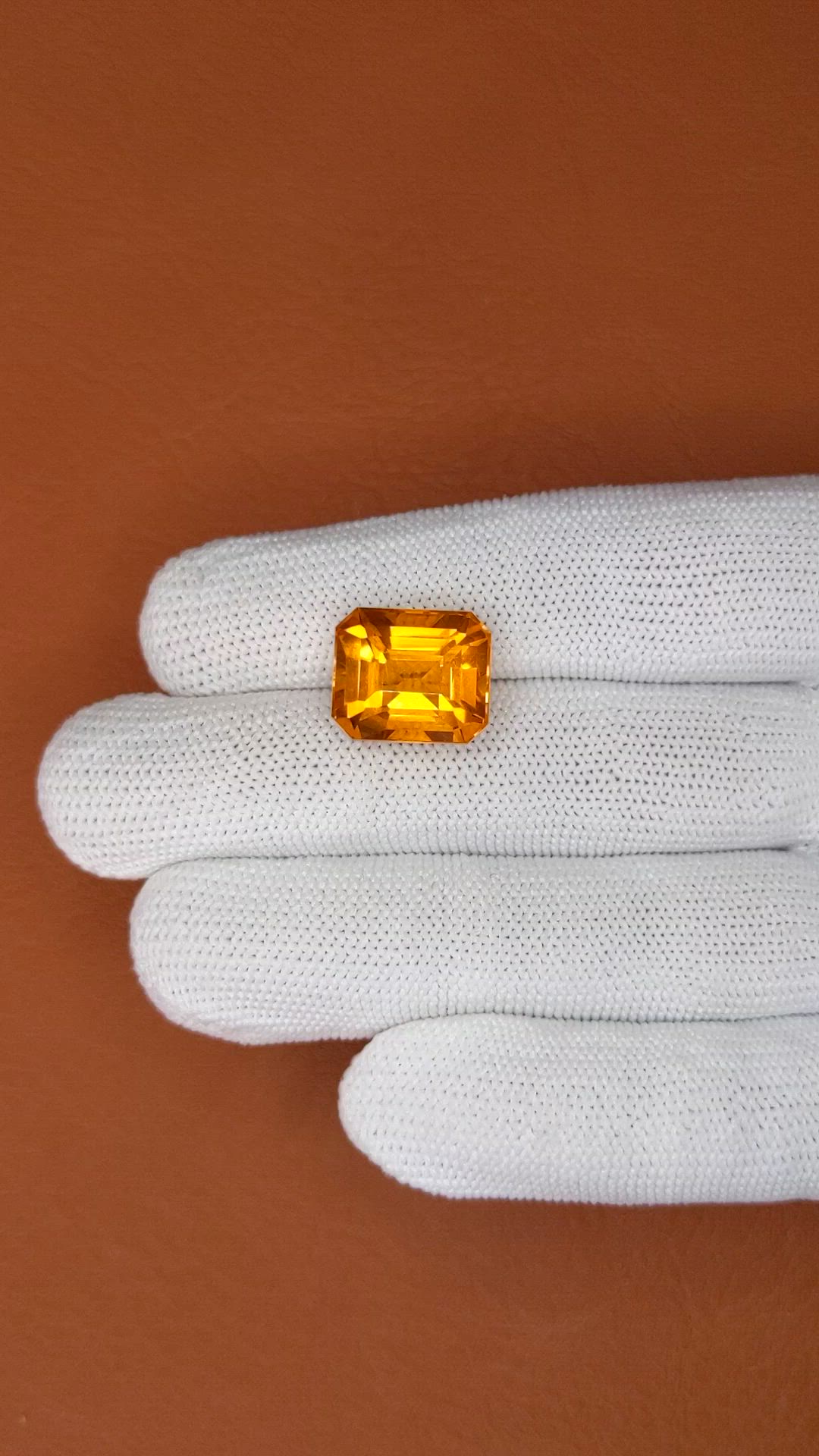 11.58 Ct. Orange Citrine from Brazil Size Video