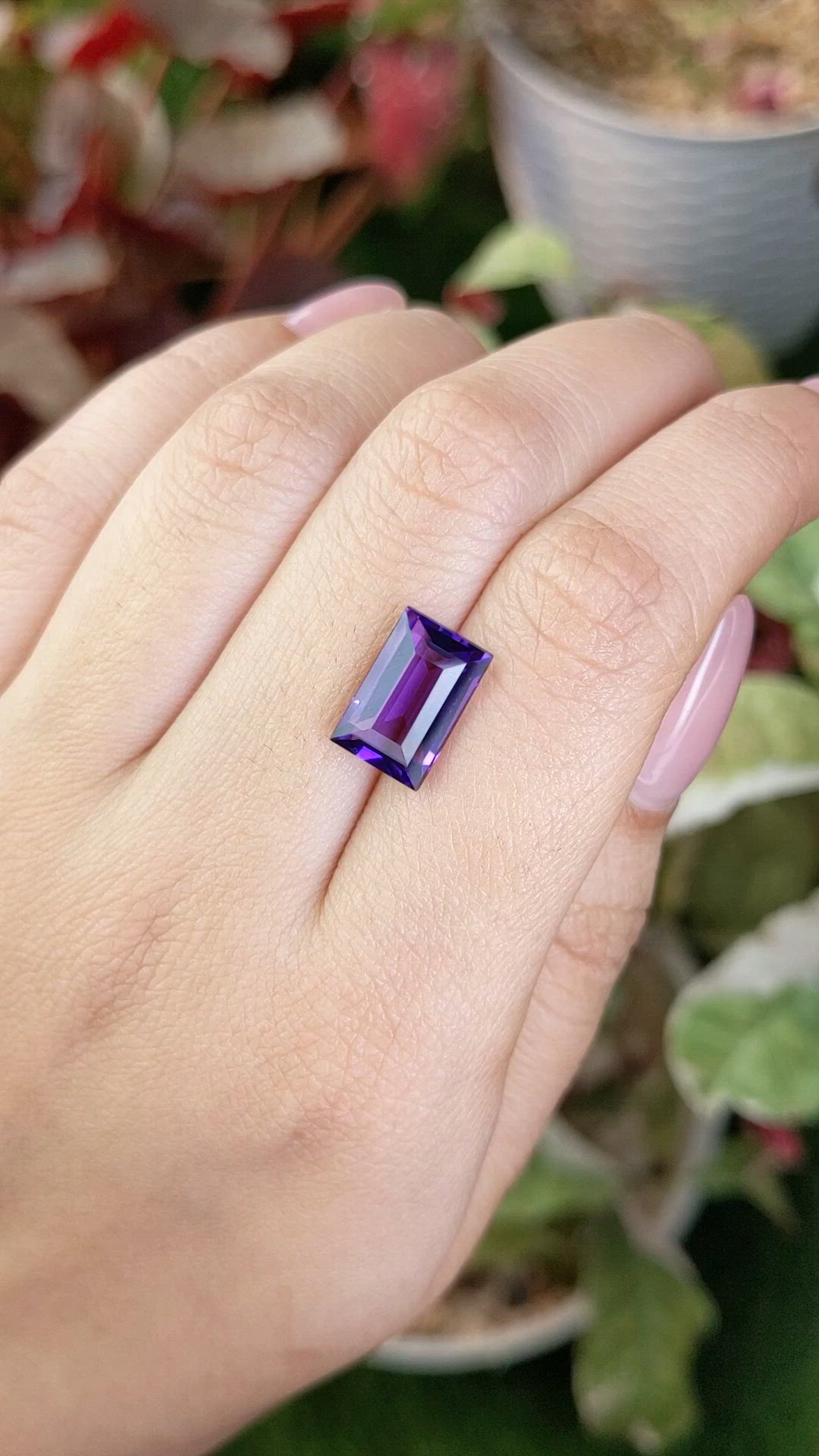 4.02 Ct. Purple Amethyst from Ceylon (Sri Lanka) Size Video