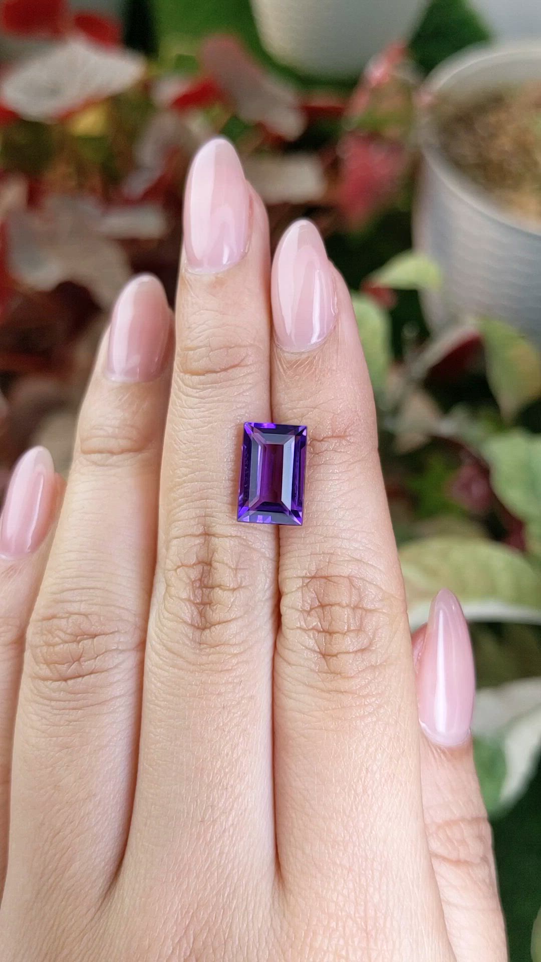 4.02 Ct. Purple Amethyst from Ceylon (Sri Lanka) Size Video