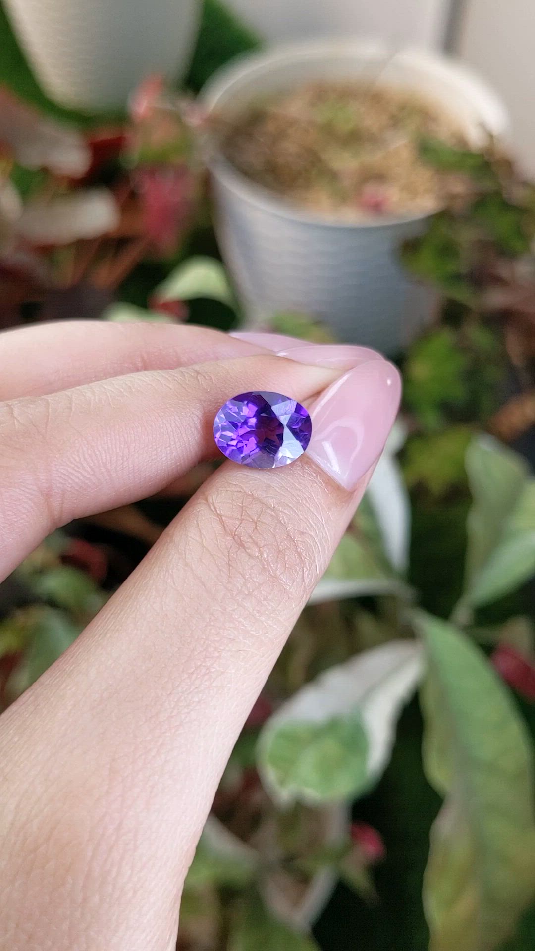 3.35 Ct. Purple Amethyst from Ceylon (Sri Lanka) Size Video