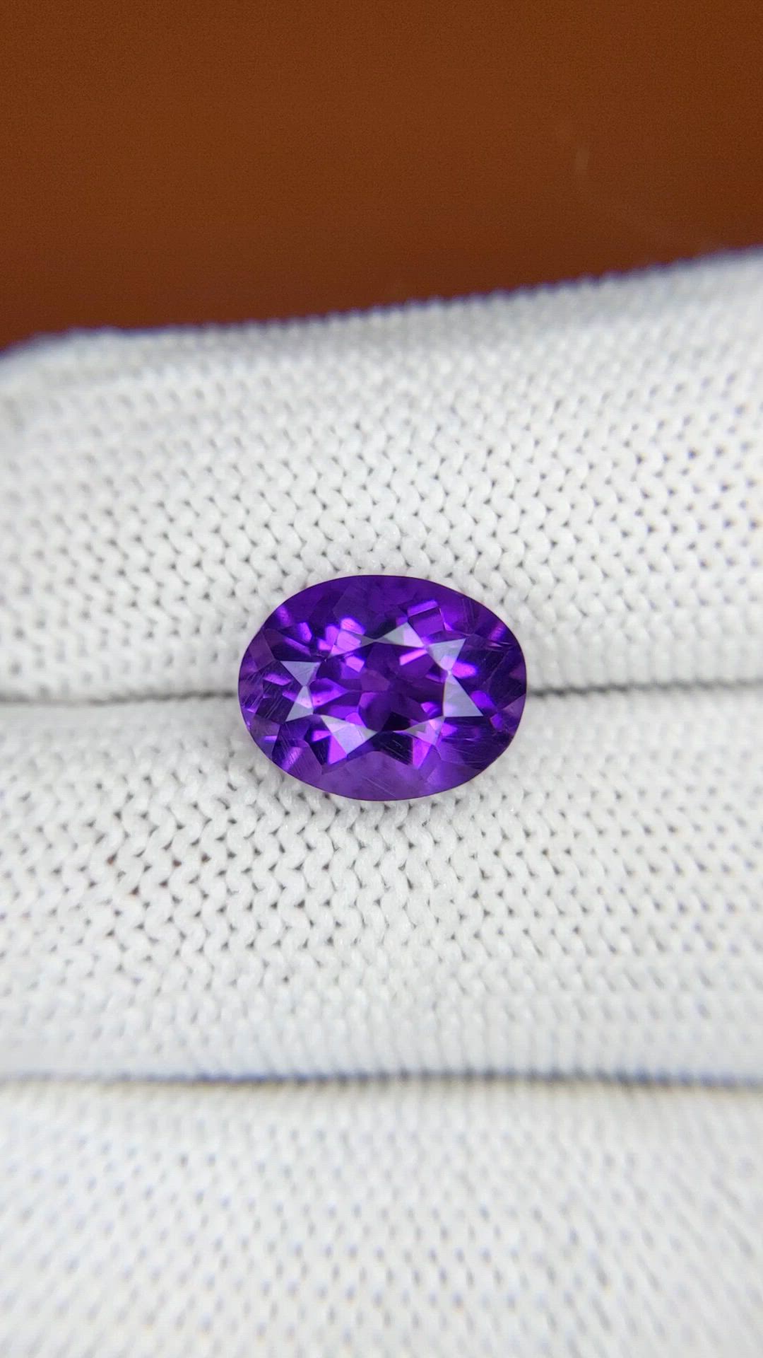 3.35 Ct. Purple Amethyst from Ceylon (Sri Lanka) Size Video