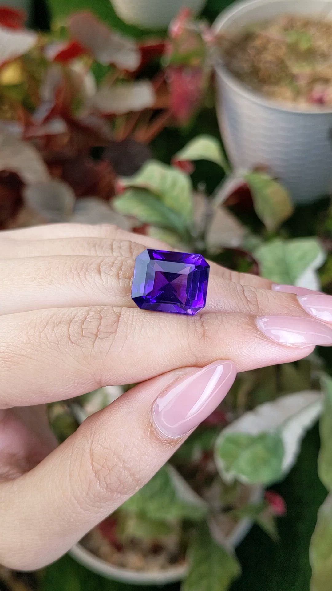 12.98 Ct. Purple Amethyst from Ceylon (Sri Lanka) Size Video