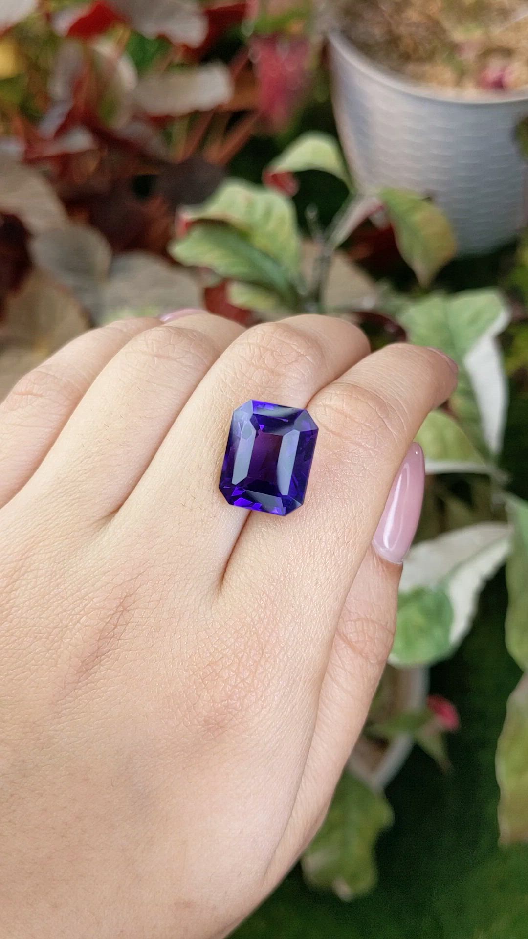 12.98 Ct. Purple Amethyst from Ceylon (Sri Lanka) Size Video