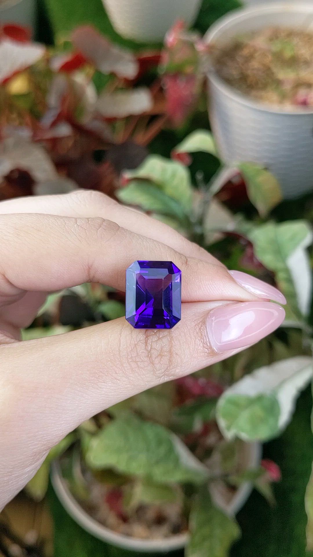 12.98 Ct. Purple Amethyst from Ceylon (Sri Lanka) Size Video