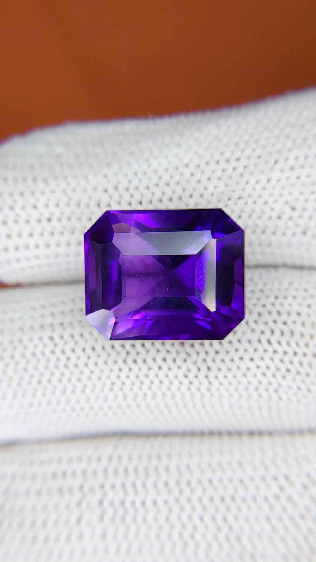 12.98 Ct. Purple Amethyst from Ceylon (Sri Lanka) Size Video
