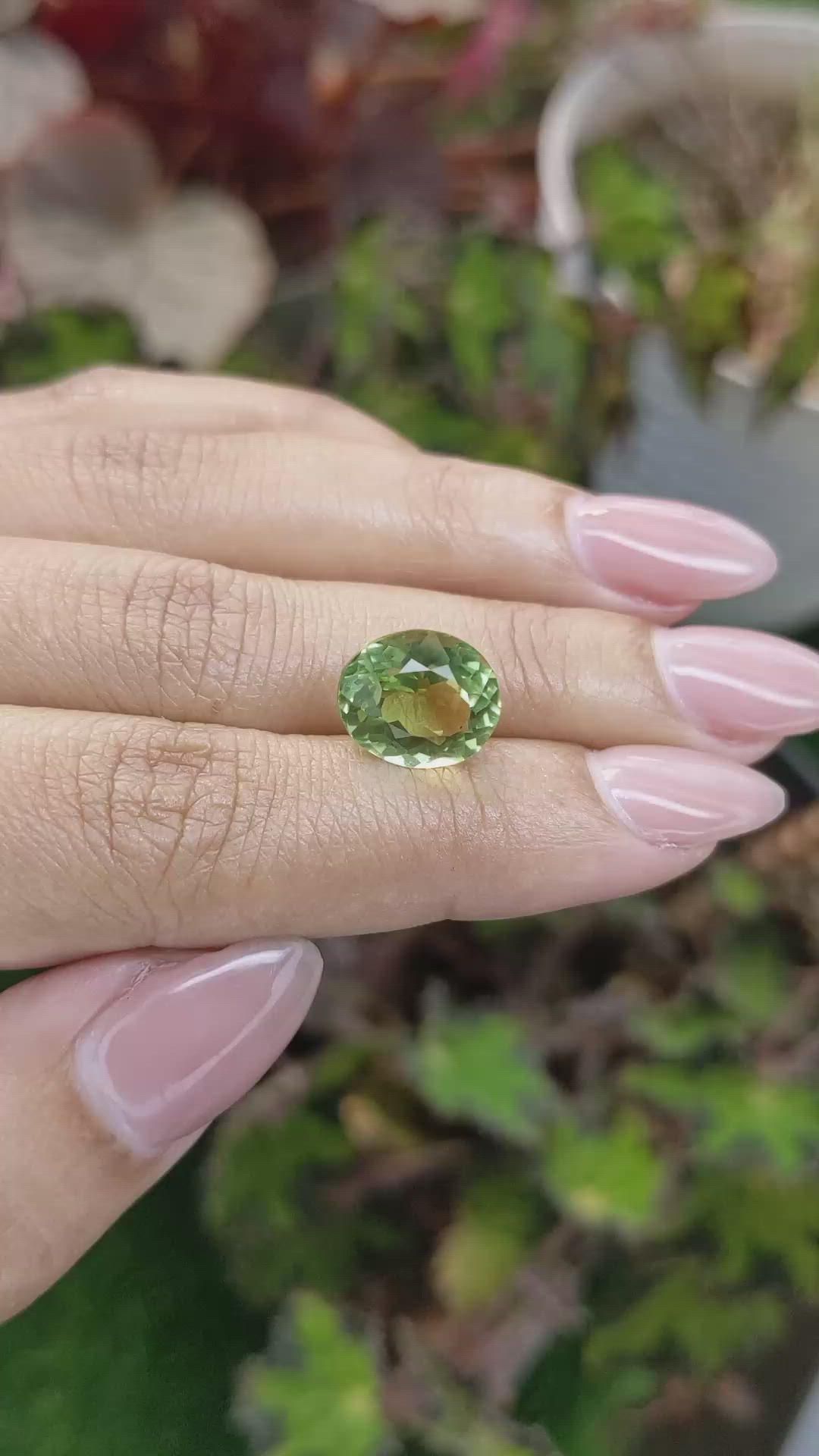 5.24 Ct. Green Prasiolite from Brazil Size Video