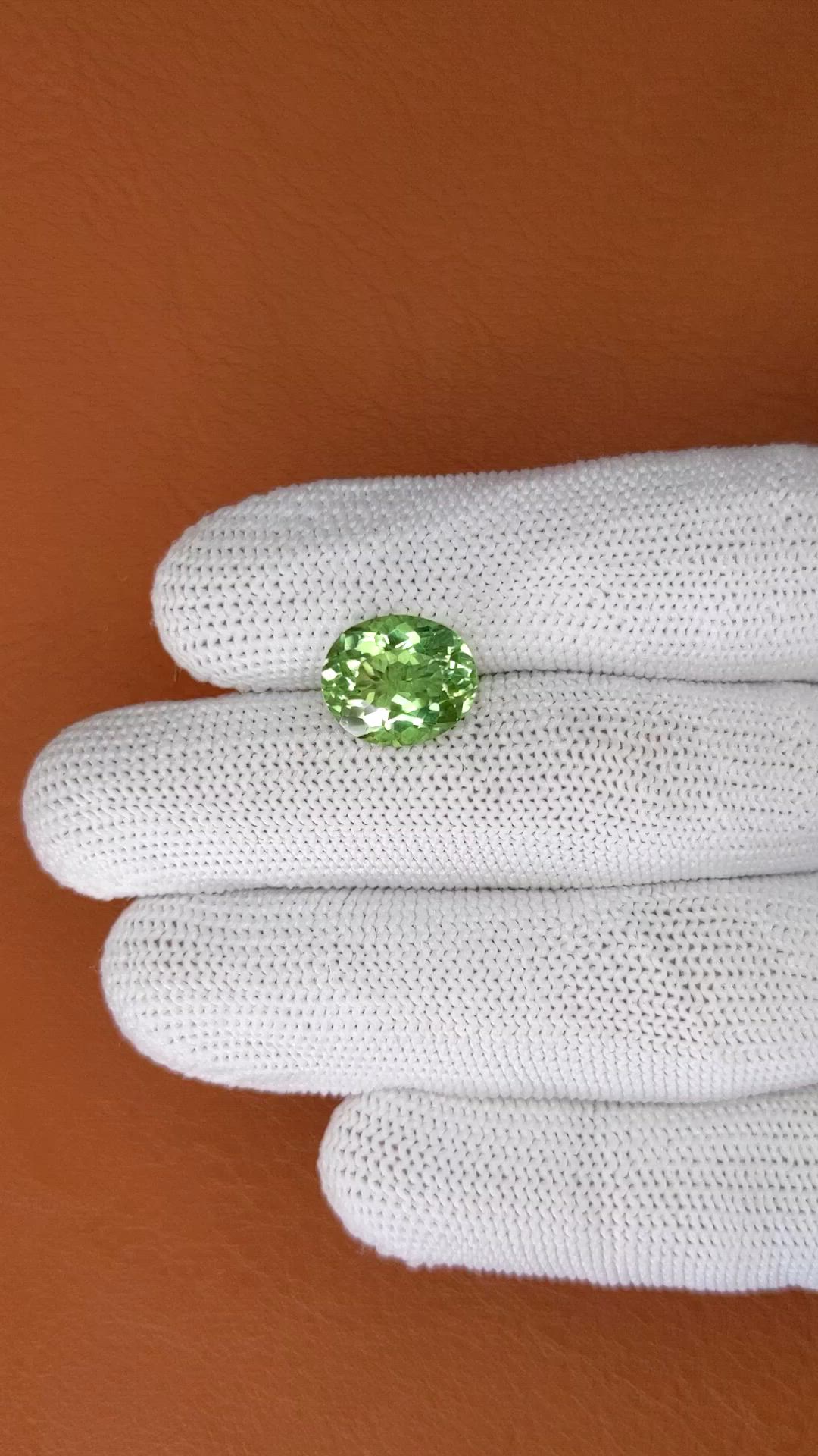 5.24 Ct. Green Prasiolite from Brazil Size Video