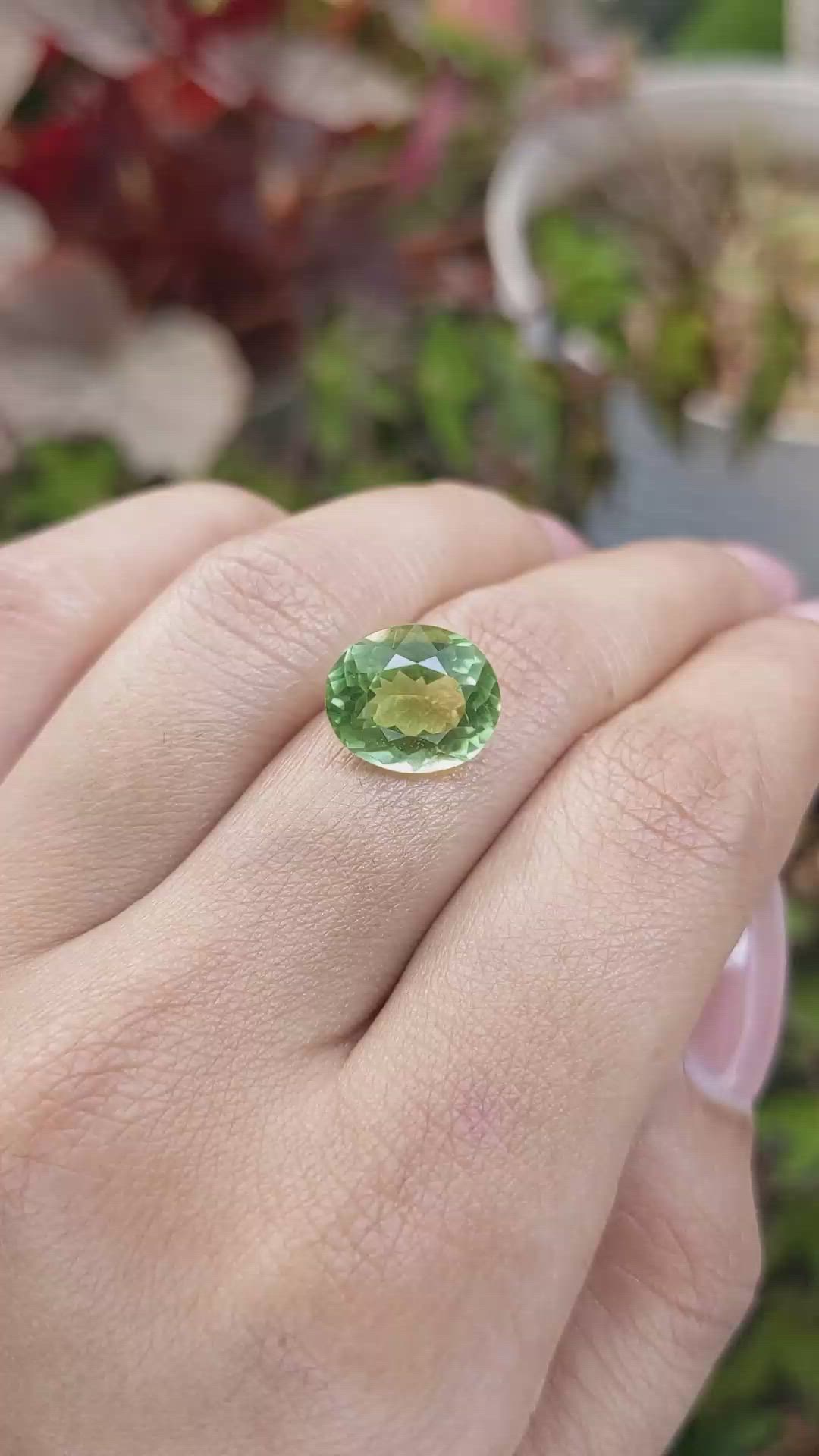 5.24 Ct. Green Prasiolite from Brazil Size Video