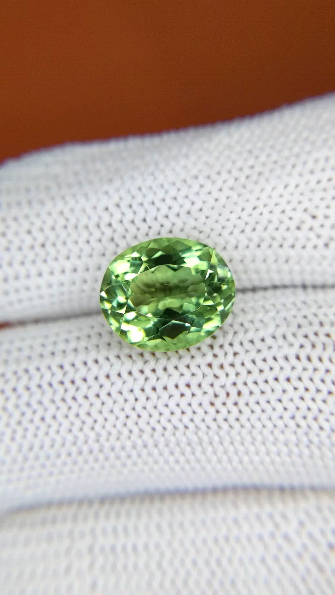 5.24 Ct. Green Prasiolite from Brazil Size Video