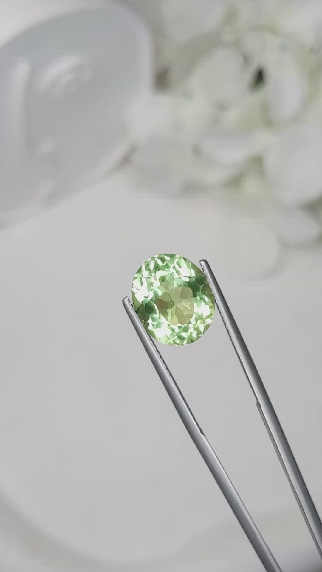 5.24 Ct. Green Prasiolite from Brazil Size Video