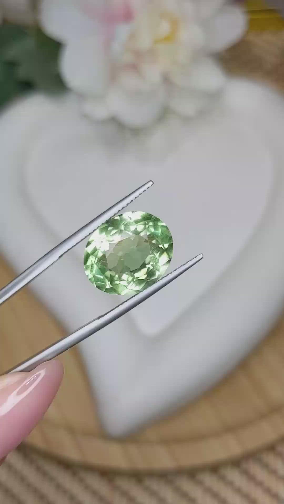 9.27 Ct. Green Prasiolite from Brazil Size Video