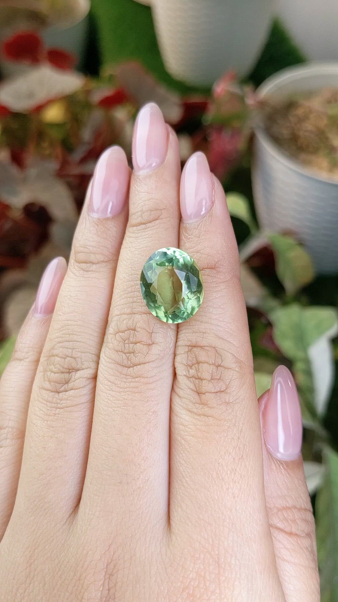 9.27 Ct. Green Prasiolite from Brazil Size Video