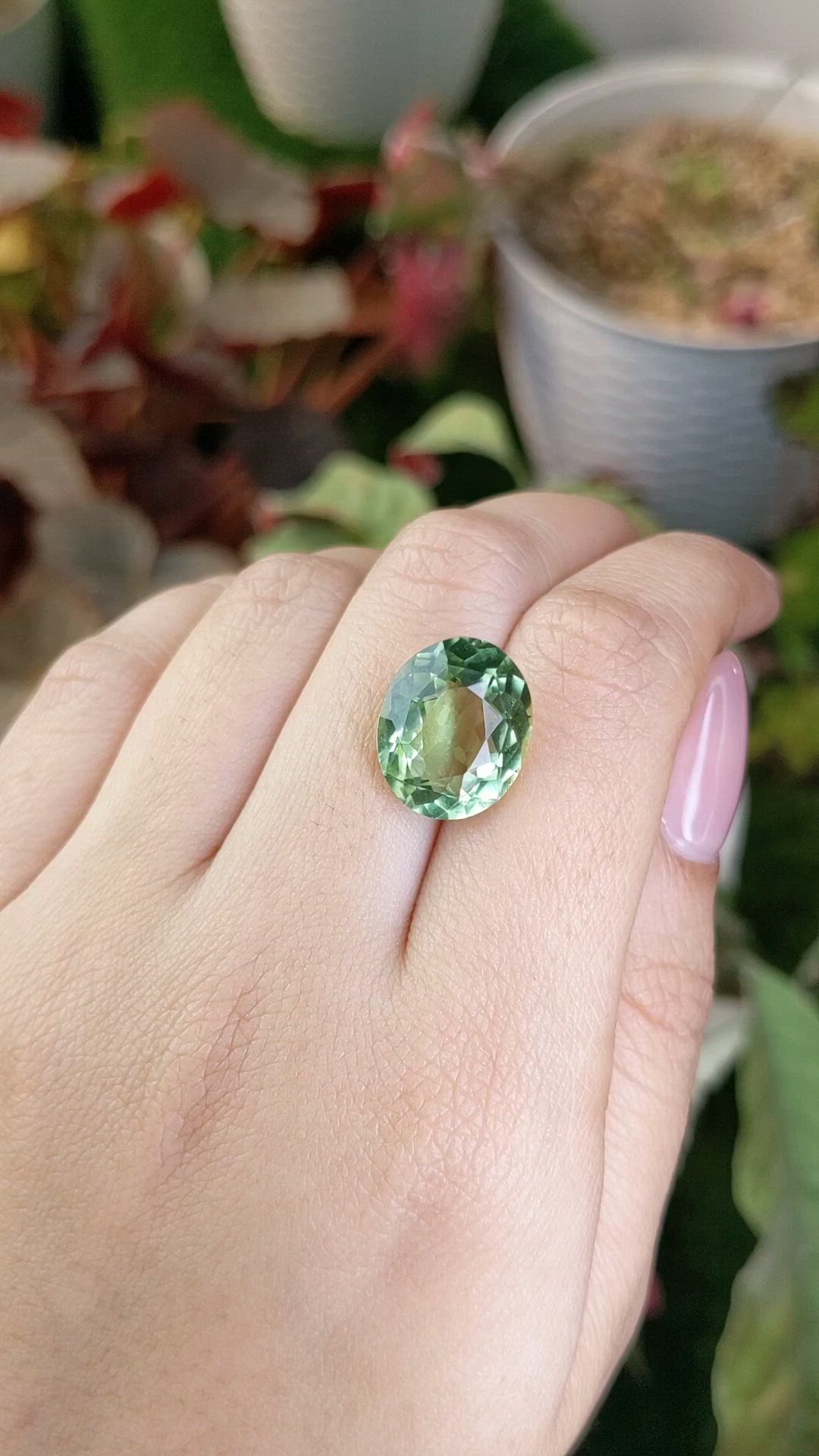 9.27 Ct. Green Prasiolite from Brazil Size Video