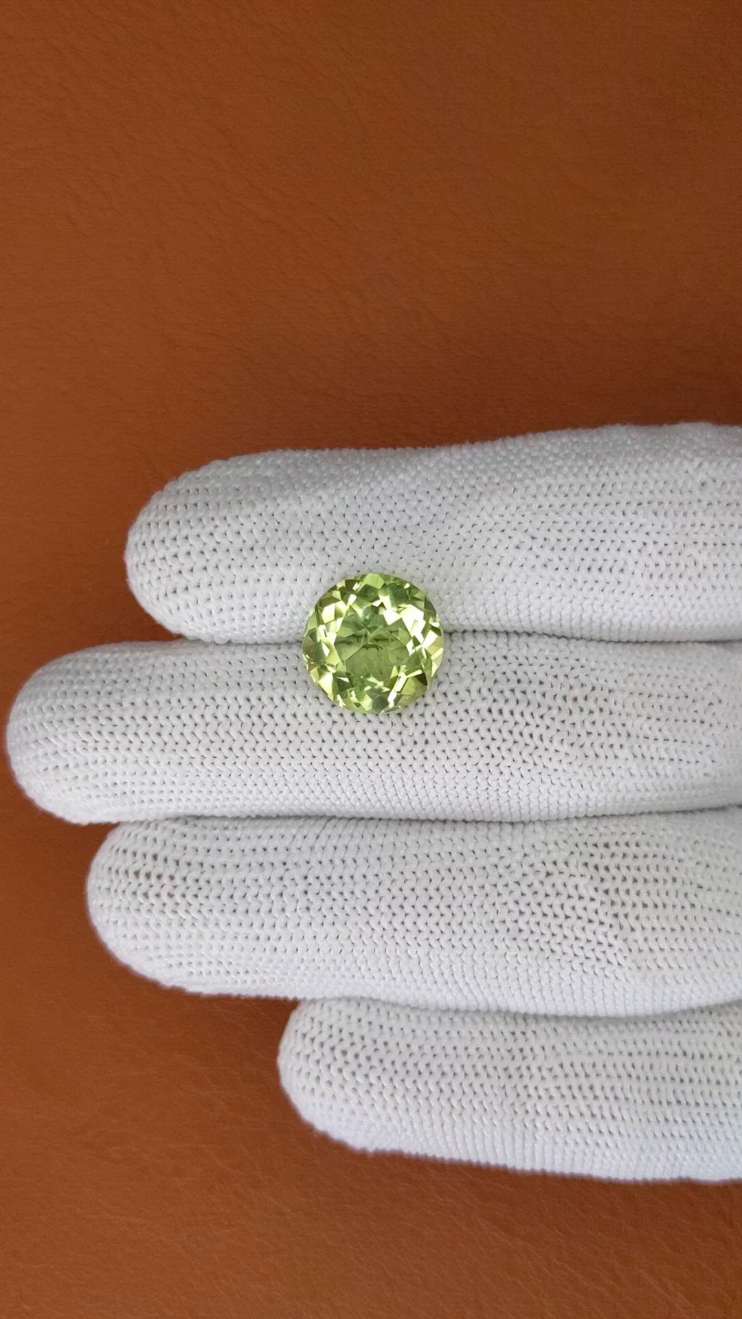 5.94 Ct. Yellowish Green Prasiolite from Brazil Size Video