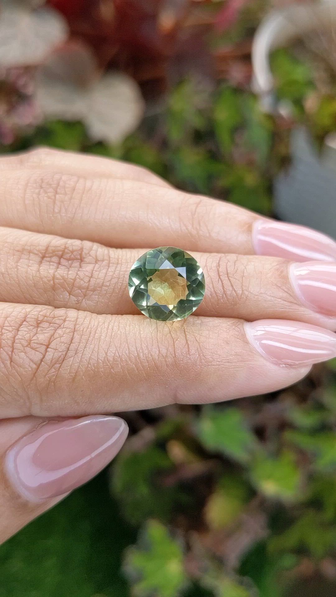 5.23 Ct. Yellowish Green Prasiolite from Brazil Size Video