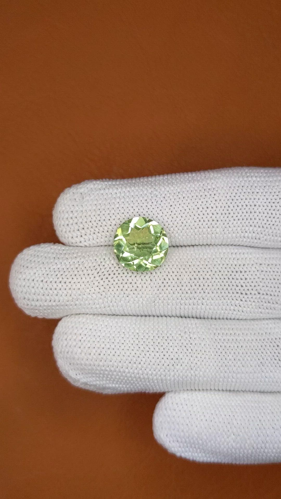 5.23 Ct. Yellowish Green Prasiolite from Brazil Size Video