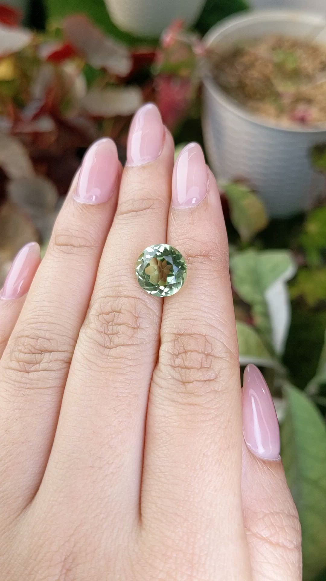 4.70 Ct. Green Prasiolite from Brazil Size Video