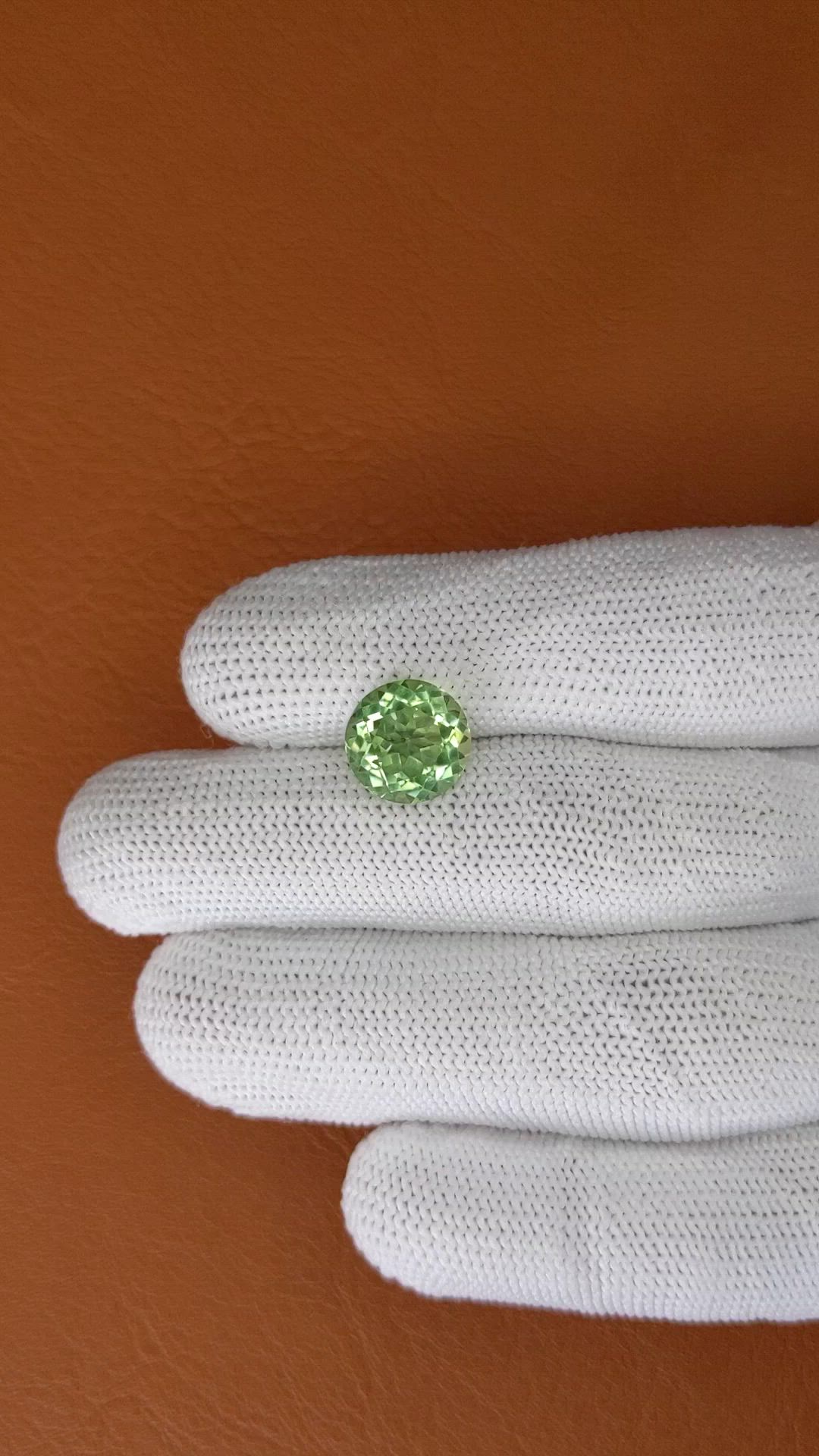 4.70 Ct. Green Prasiolite from Brazil Size Video