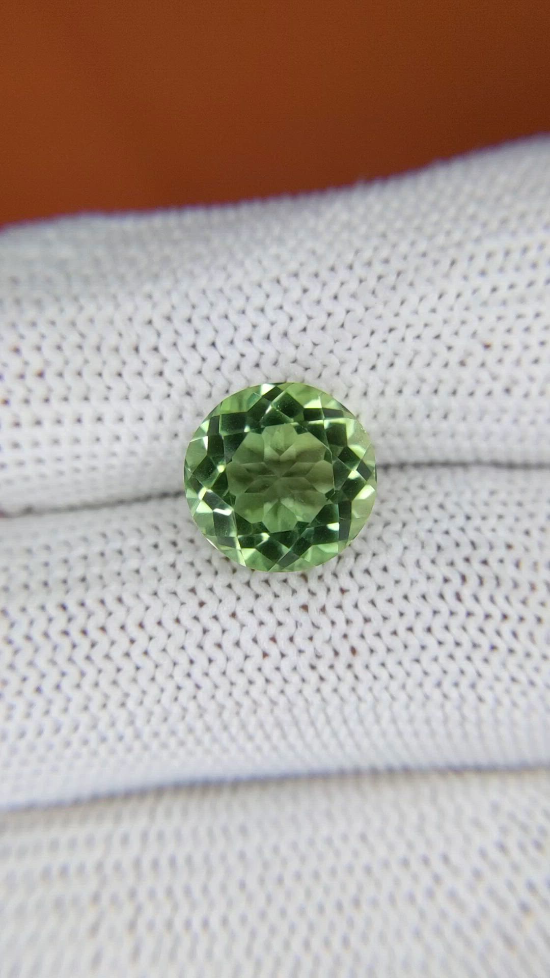 4.70 Ct. Green Prasiolite from Brazil Size Video