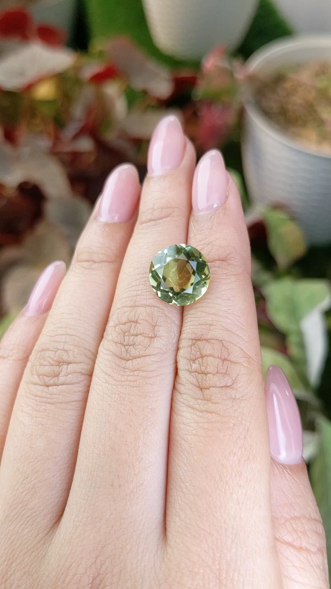 5.94 Ct. Green Prasiolite from Brazil Size Video