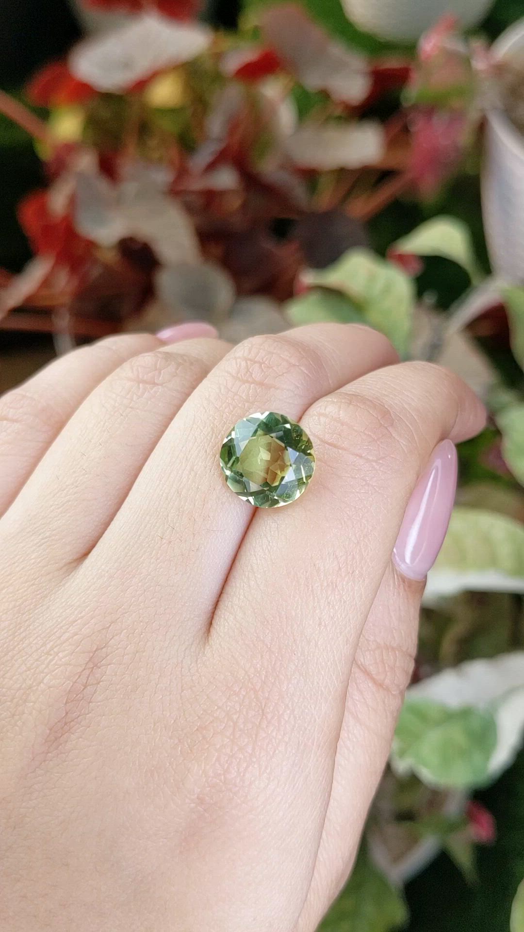 5.94 Ct. Green Prasiolite from Brazil Size Video