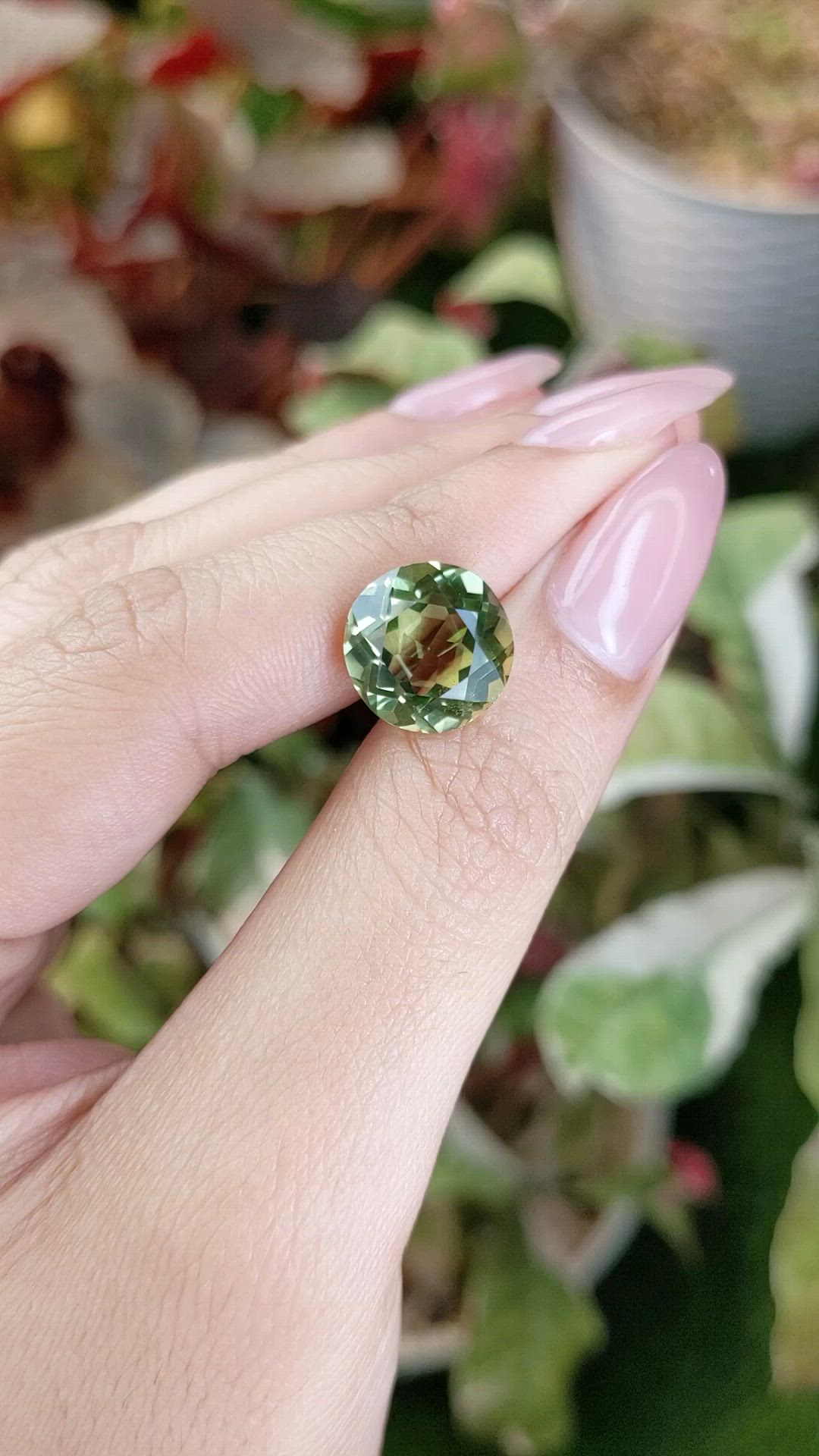 5.94 Ct. Green Prasiolite from Brazil Size Video