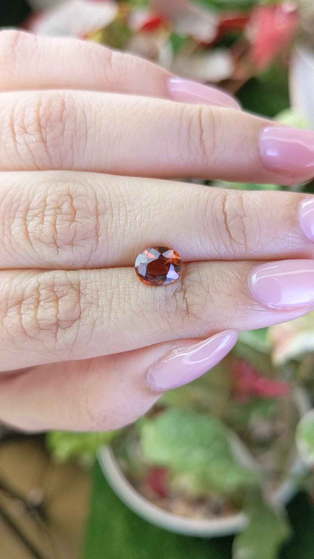 1.89 Ct. Orange Hessonite Garnet from Madagascar Size Video