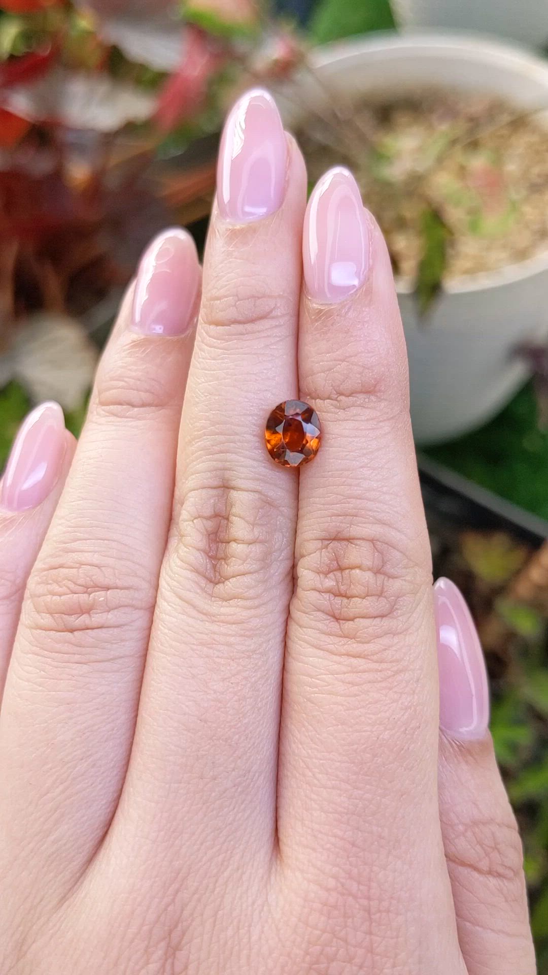 1.89 Ct. Orange Hessonite Garnet from Madagascar Size Video