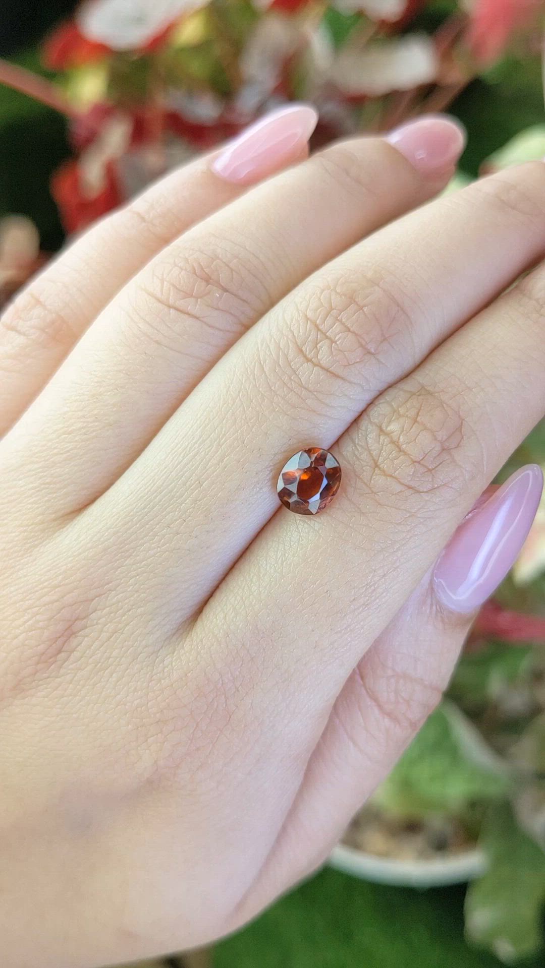 1.89 Ct. Orange Hessonite Garnet from Madagascar Size Video