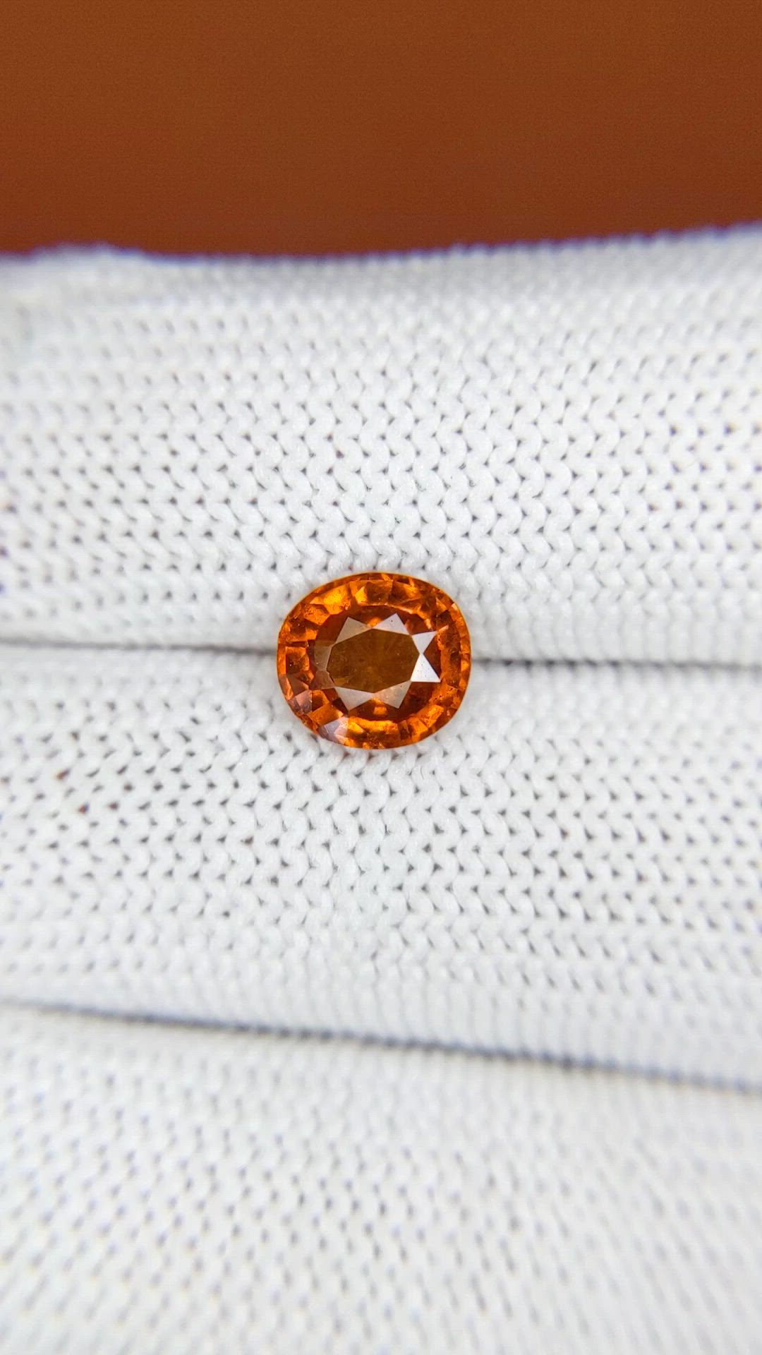 1.71 Ct. Orange Hessonite Garnet from Madagascar Size Video