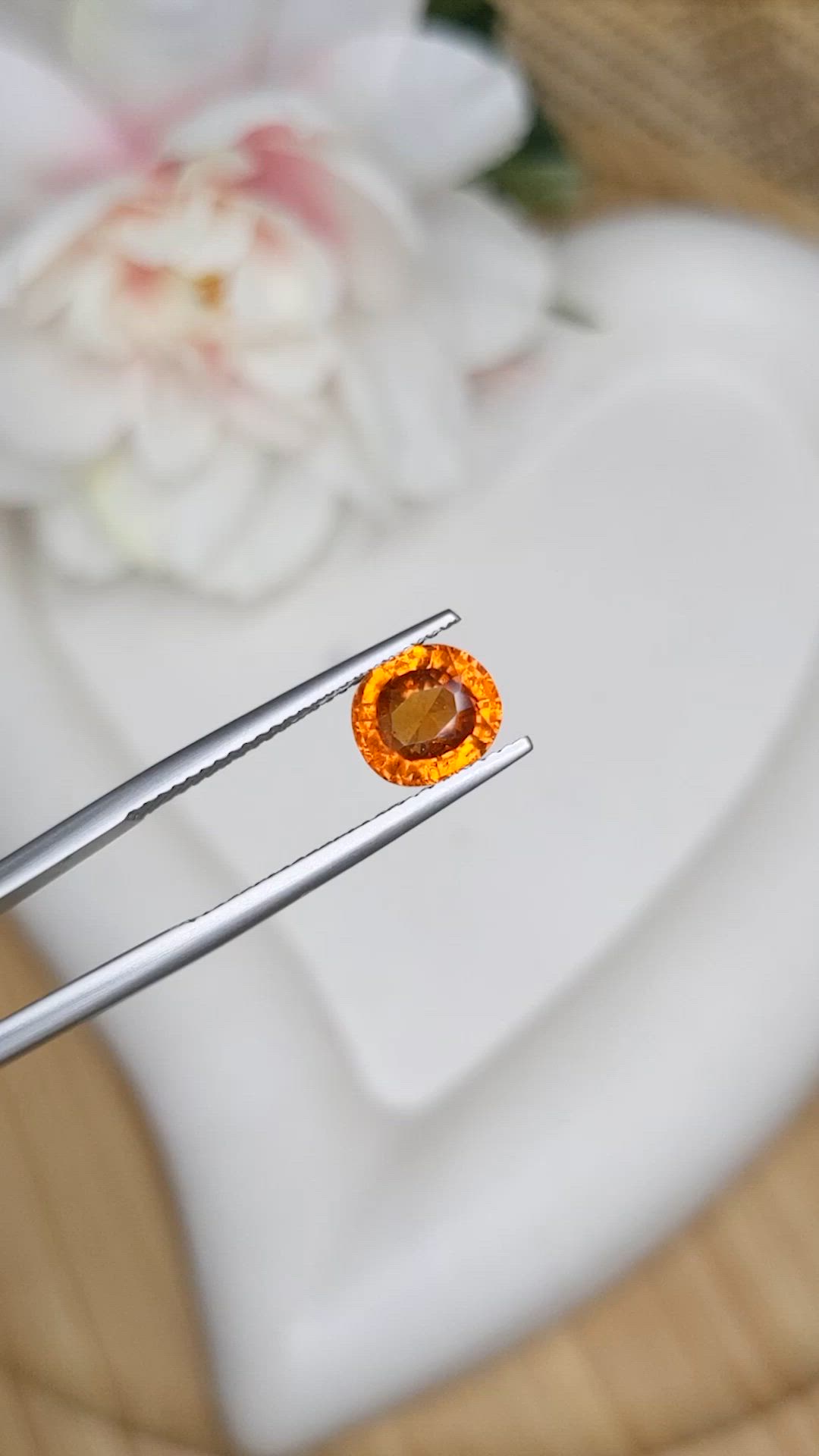 1.71 Ct. Orange Hessonite Garnet from Madagascar Size Video