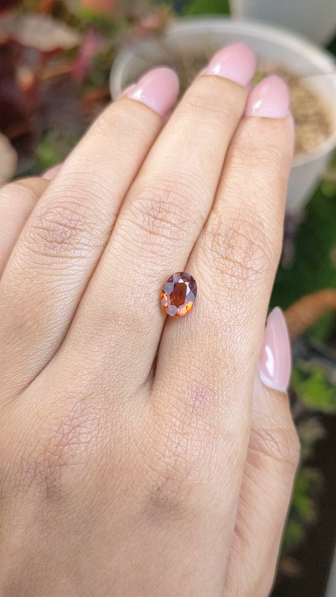 1.92 Ct. Orange Hessonite Garnet from Madagascar Size Video