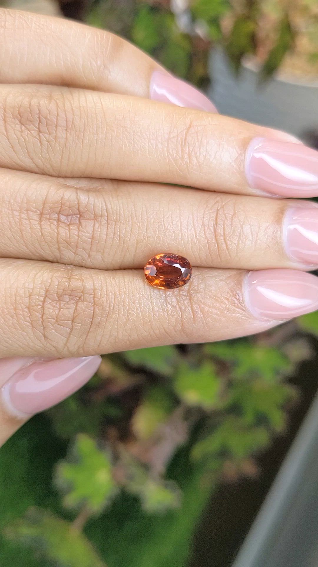 1.92 Ct. Orange Hessonite Garnet from Madagascar Size Video