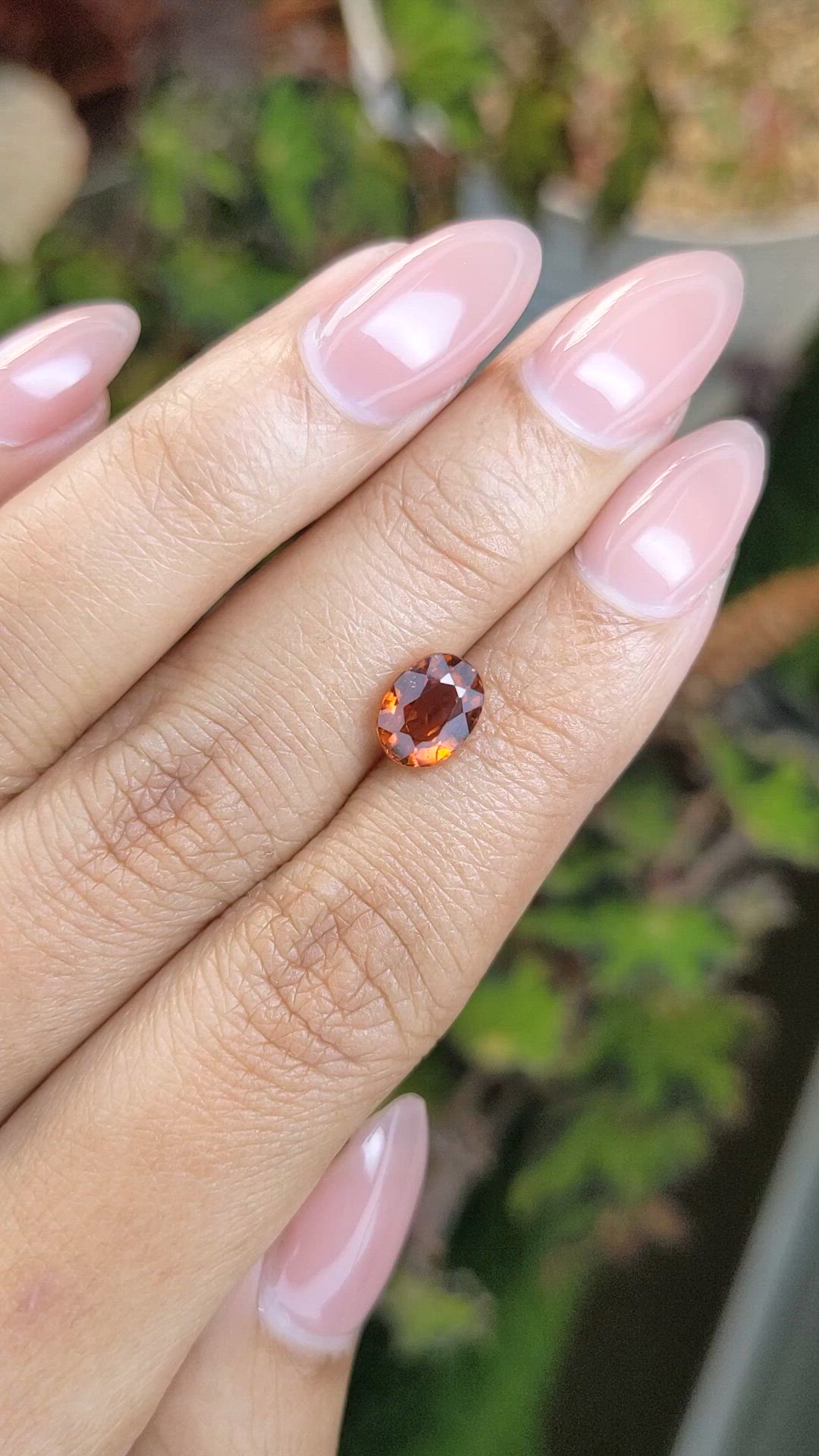 1.92 Ct. Orange Hessonite Garnet from Madagascar Size Video