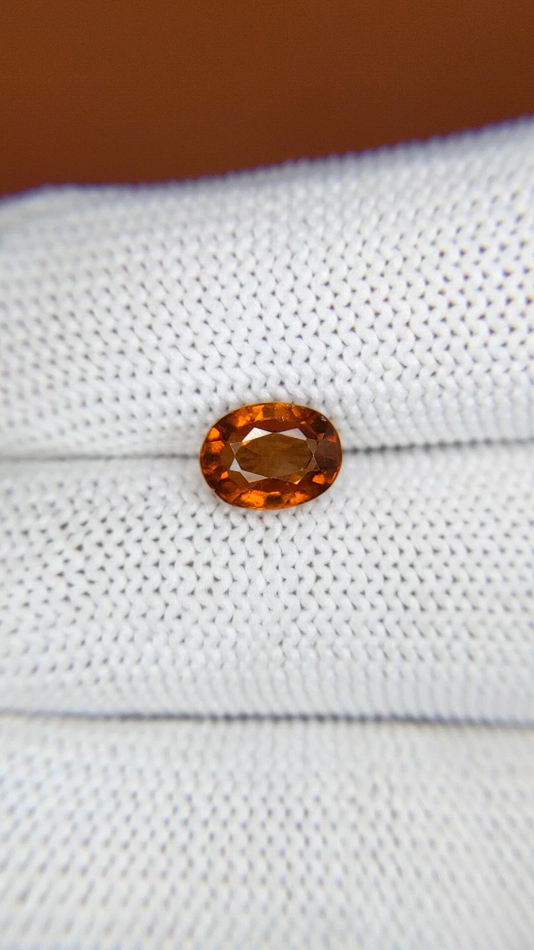 1.92 Ct. Orange Hessonite Garnet from Madagascar Size Video
