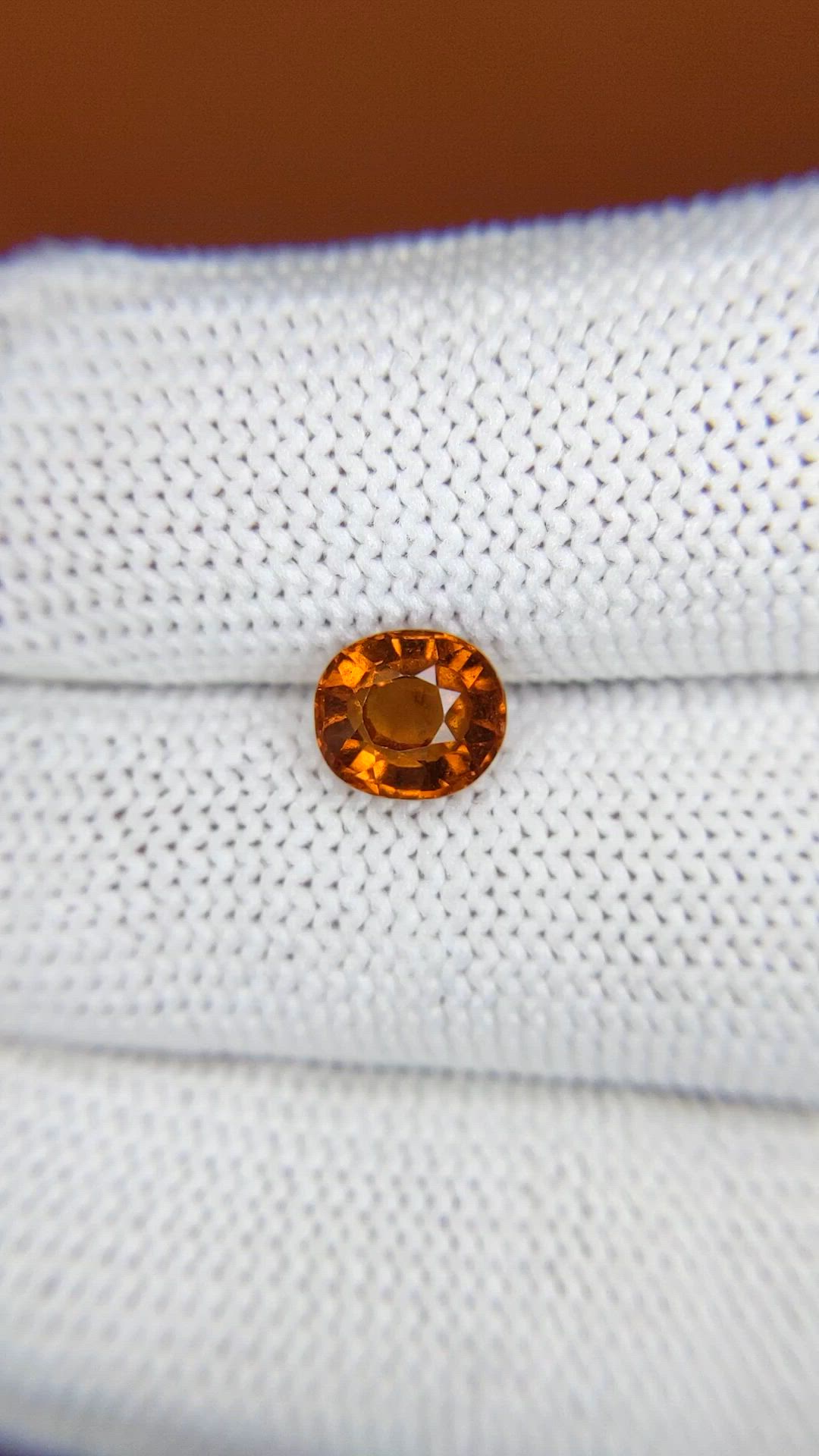 1.70 Ct. Orange Hessonite Garnet from Madagascar Size Video