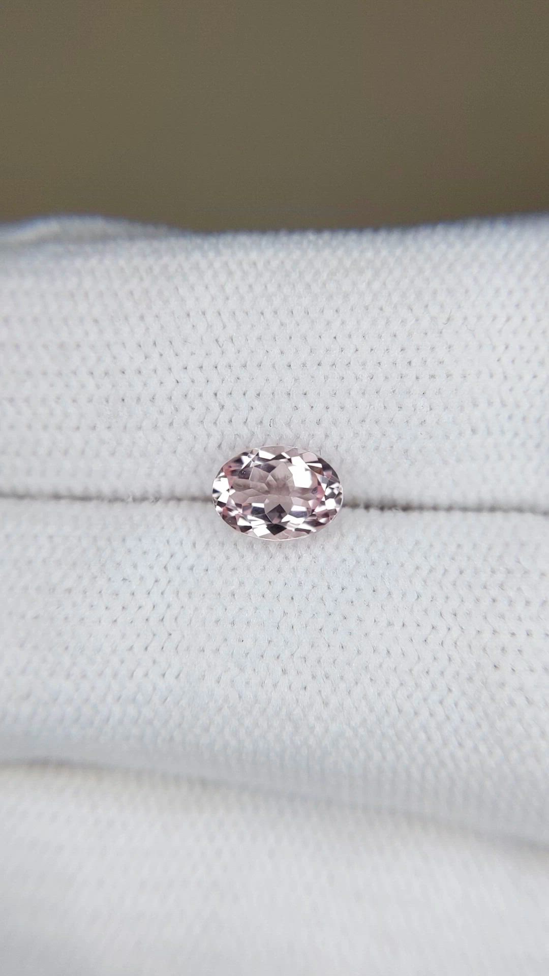 0.77 Ct. Pink Morganite from Madagascar Size Video