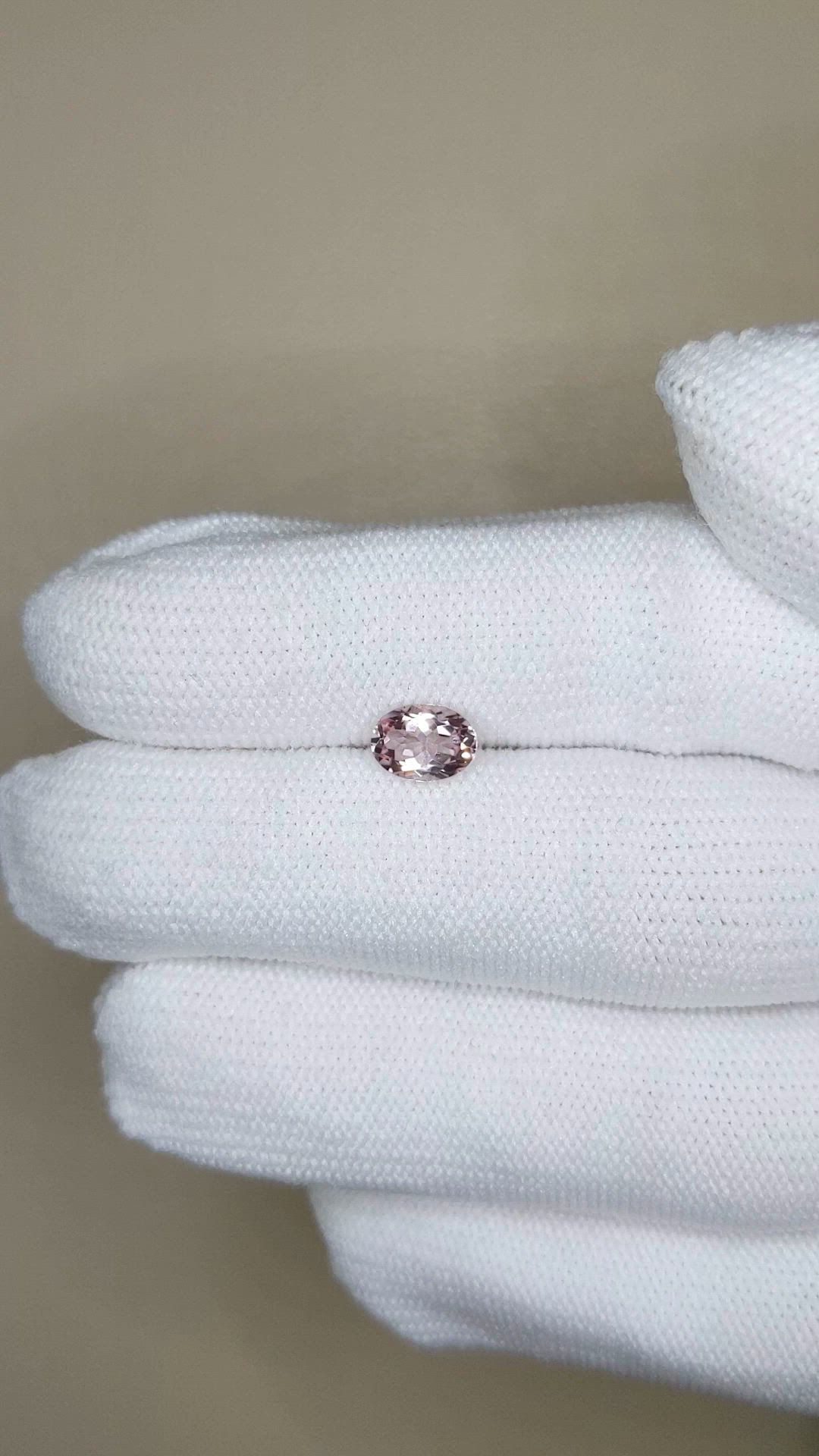 0.77 Ct. Pink Morganite from Madagascar Size Video