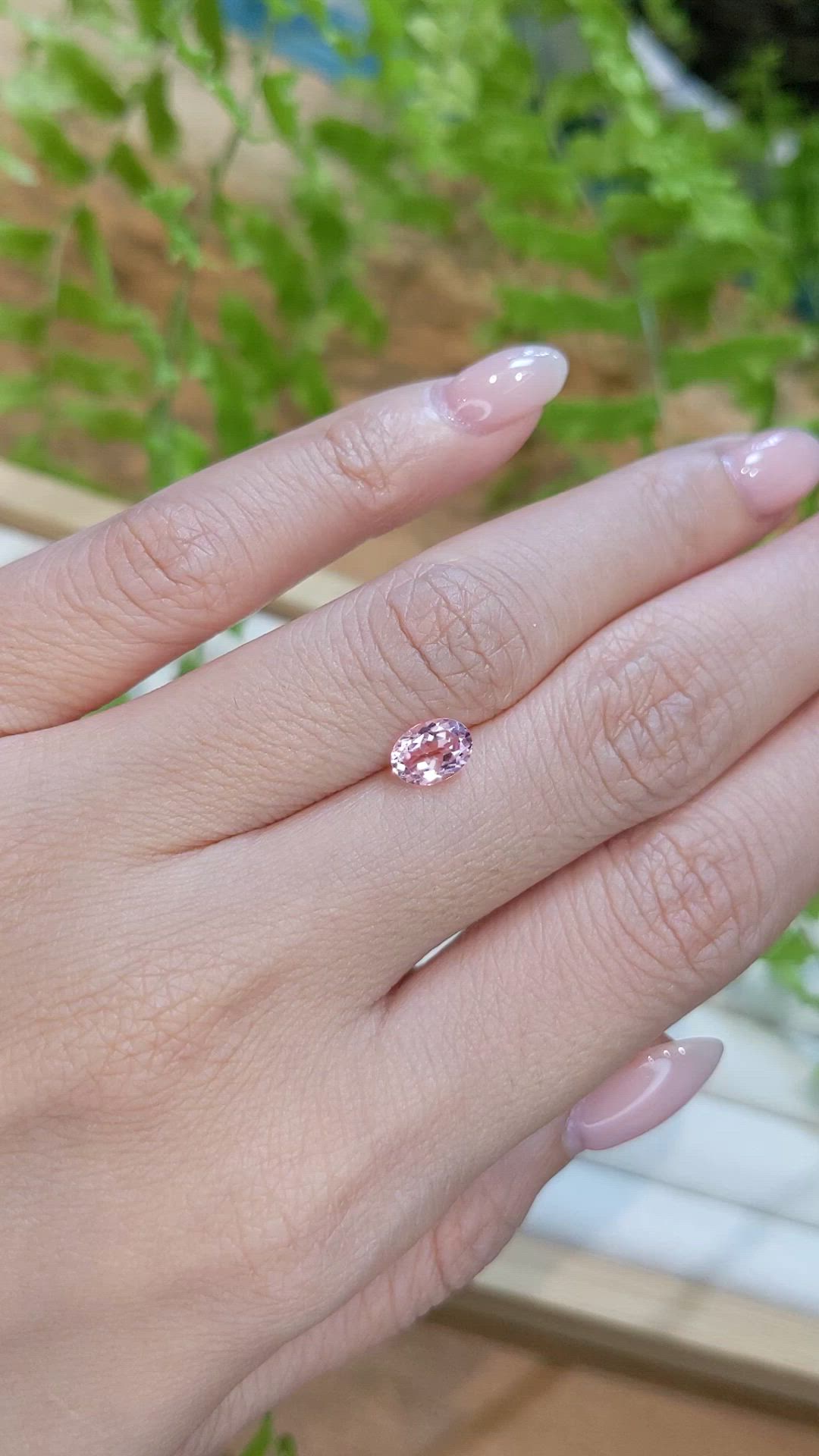 0.77 Ct. Pink Morganite from Madagascar Size Video
