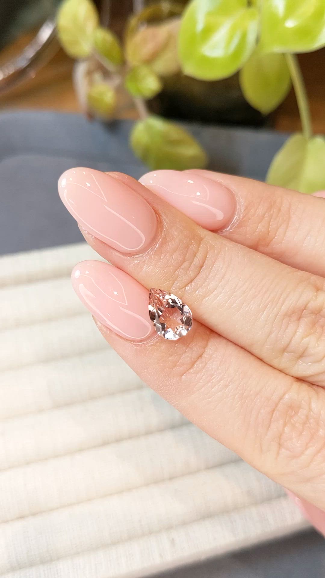 1.38 Ct. Peach Morganite from Madagascar Size Video