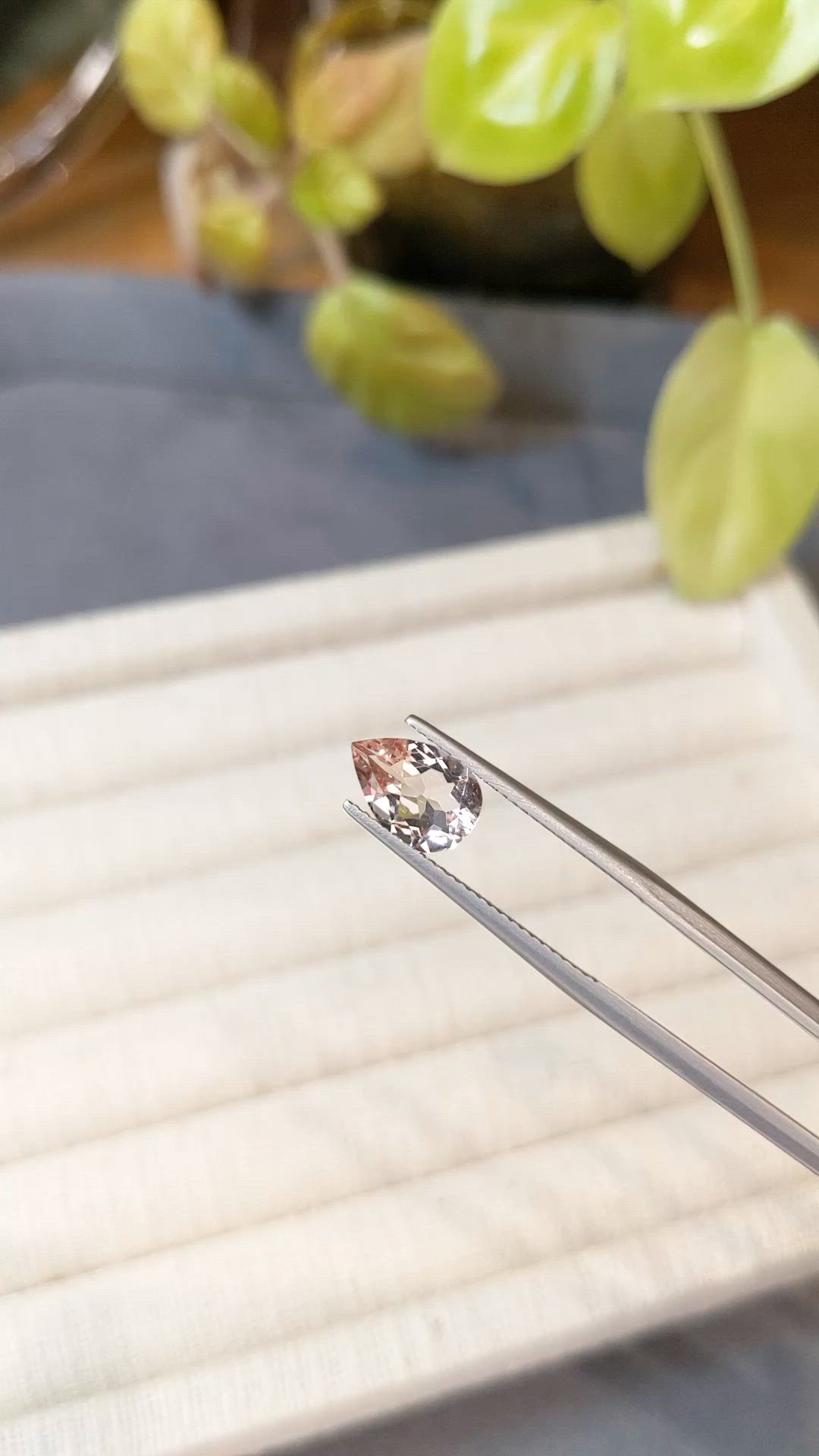 1.38 Ct. Peach Morganite from Madagascar Size Video