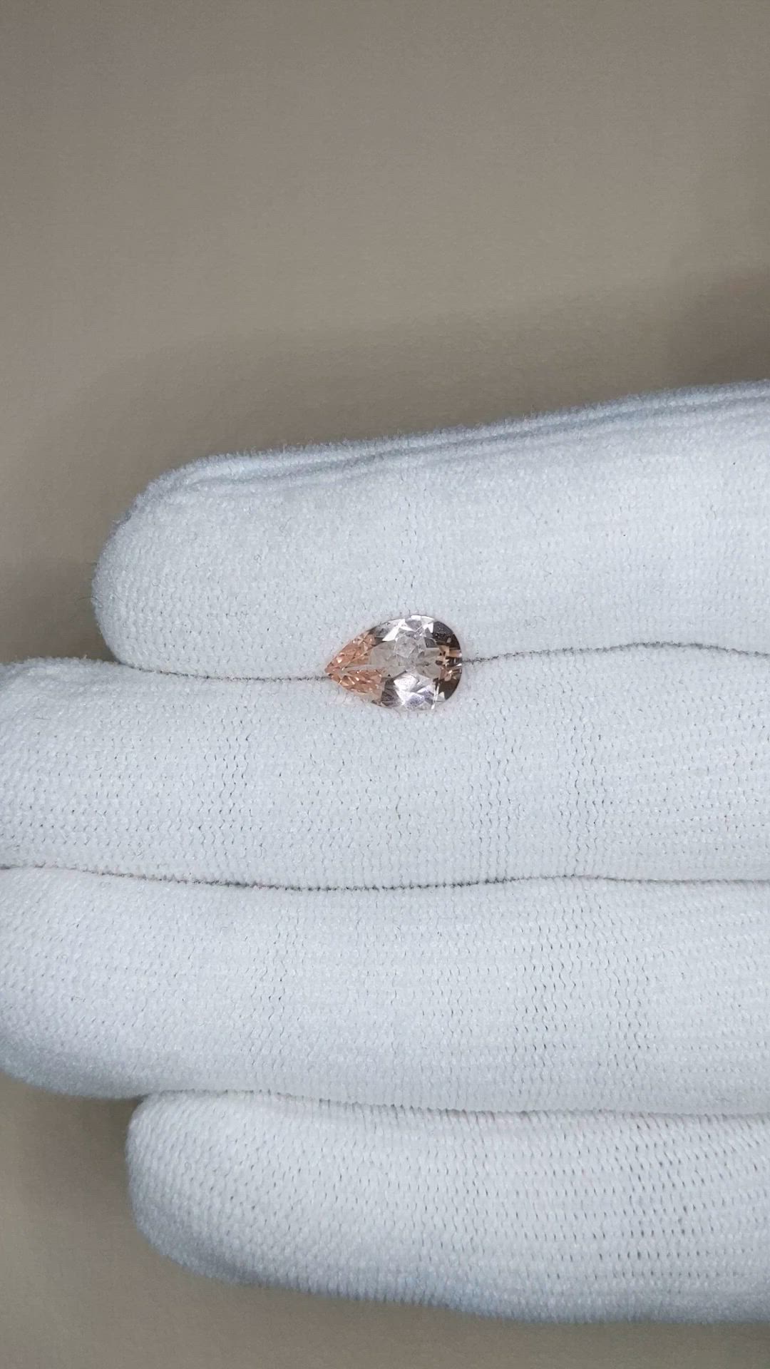 1.38 Ct. Peach Morganite from Madagascar Size Video