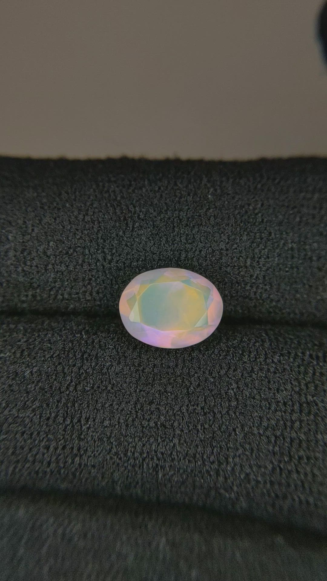 1.17 Ct. Multi Color White Opal (Light Opal) from Ethiopia Size Video