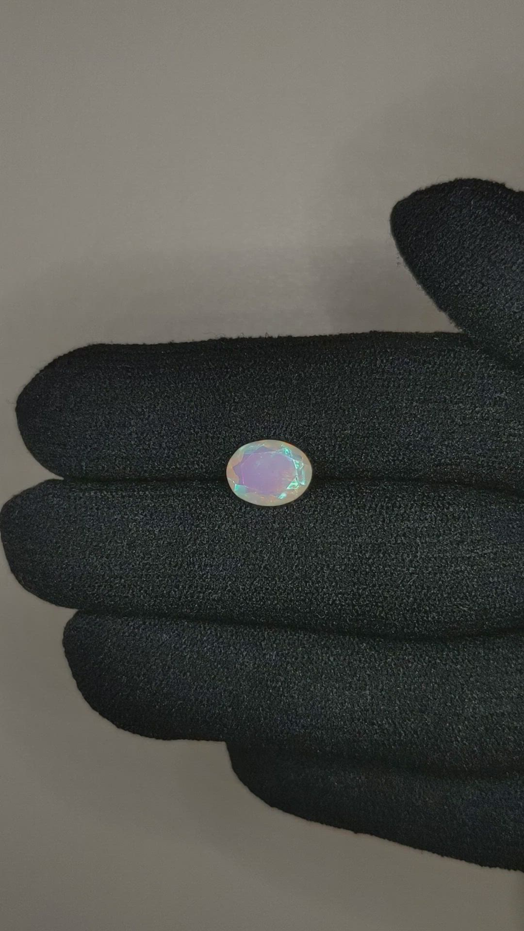 1.17 Ct. Multi Color White Opal (Light Opal) from Ethiopia Size Video