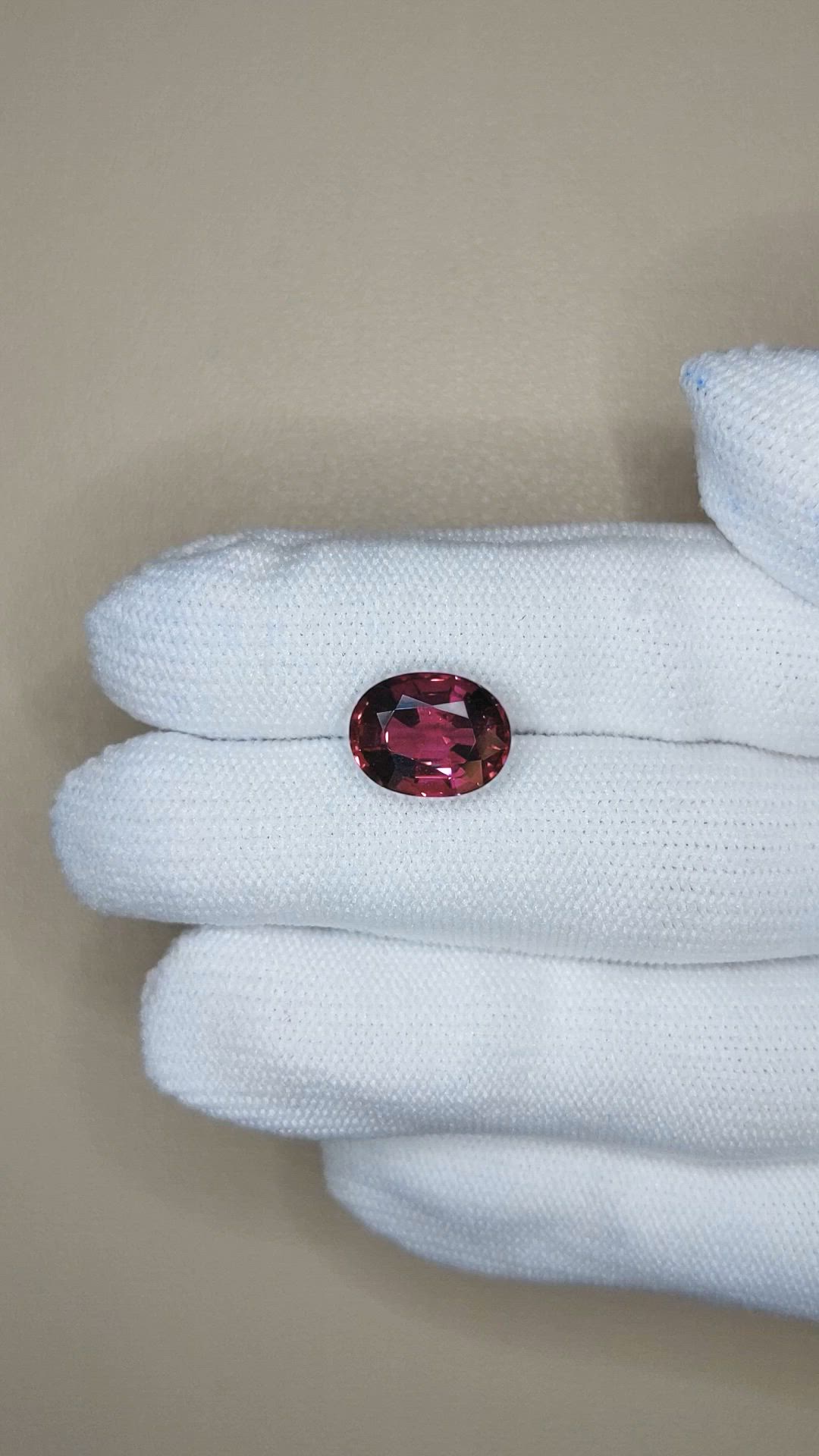 5.03 Ct. Pinkish Purple Tourmaline from Brazil Size Video