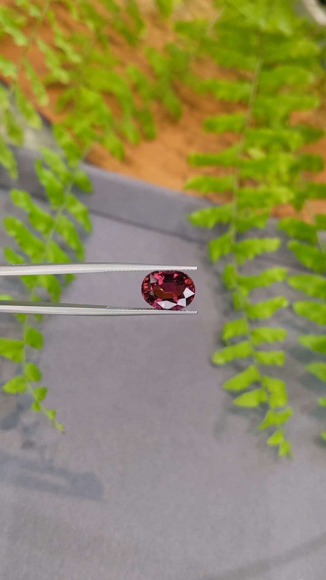 5.03 Ct. Pinkish Purple Tourmaline from Brazil Size Video