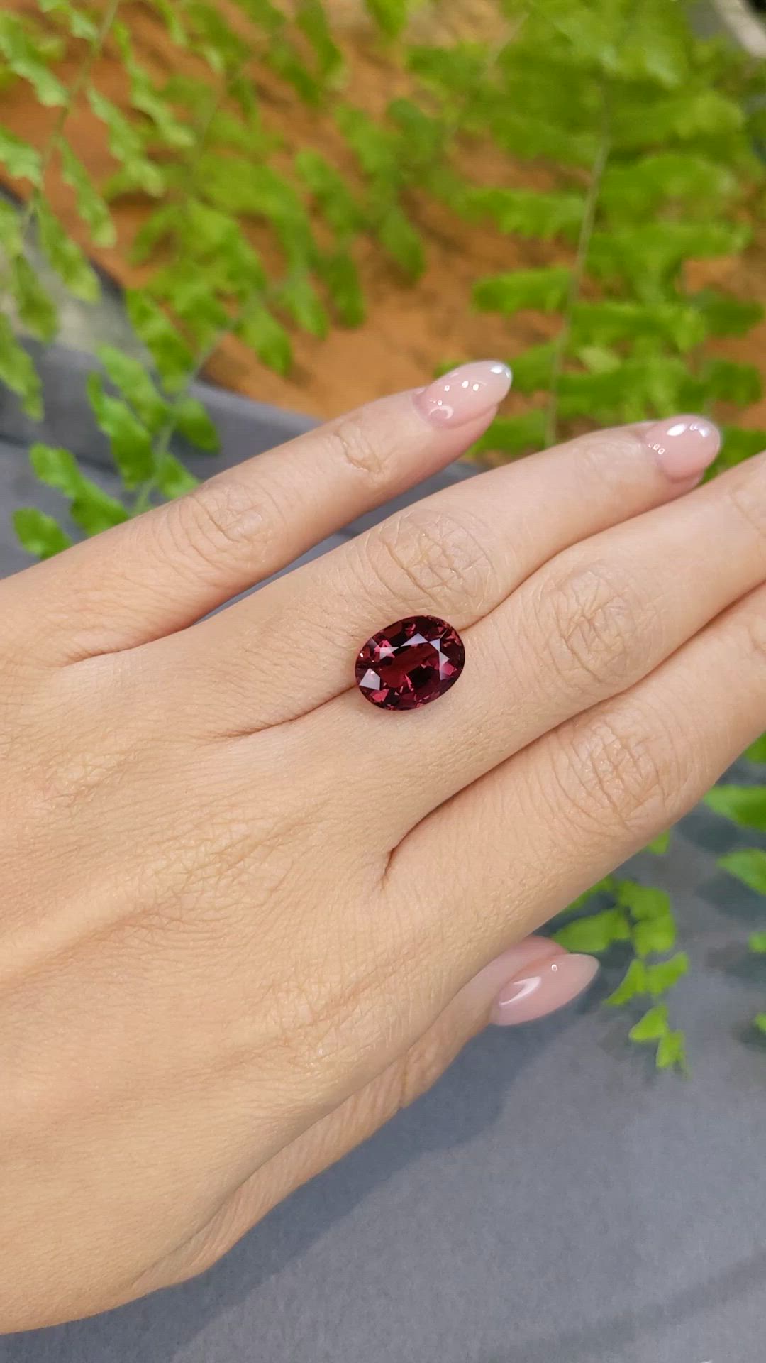 5.03 Ct. Pinkish Purple Tourmaline from Brazil Size Video