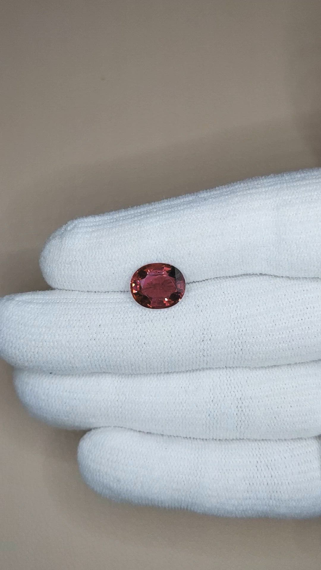 3.46 Ct. Pinkish Purple Tourmaline from Brazil Size Video