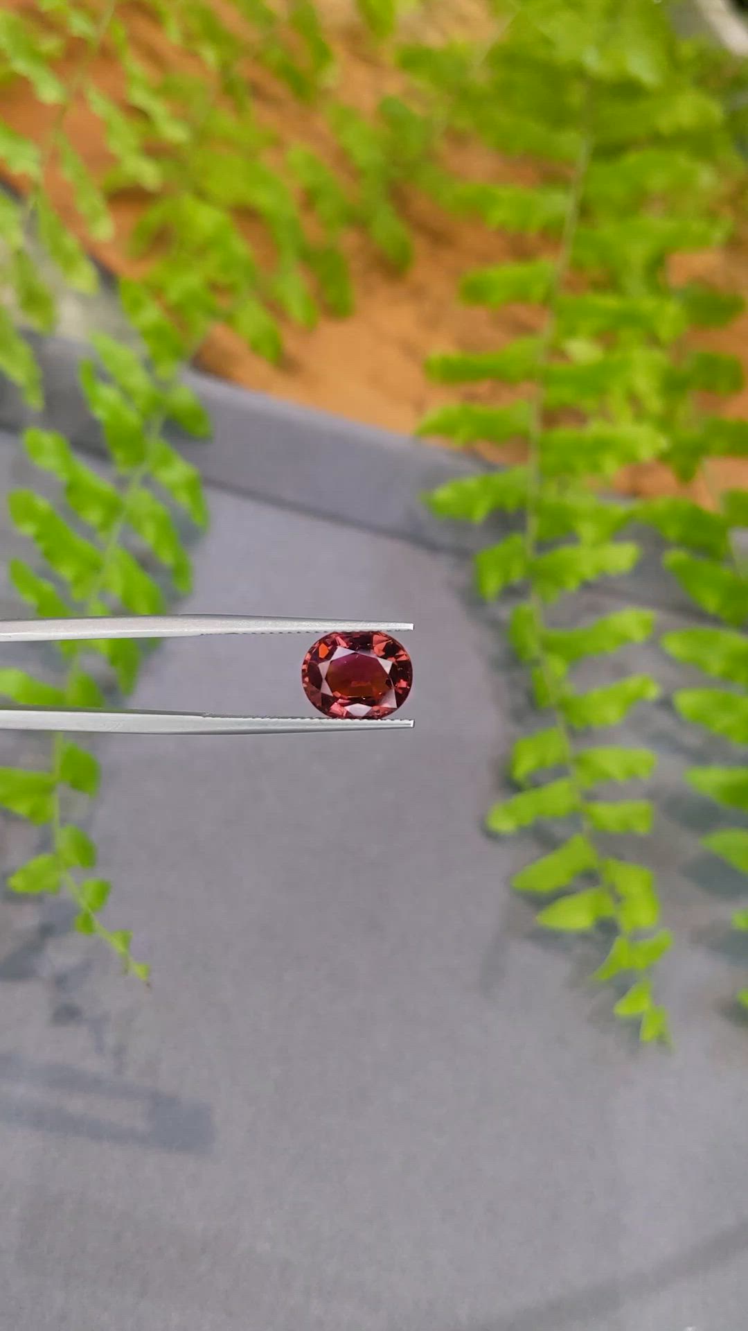 3.46 Ct. Pinkish Purple Tourmaline from Brazil Size Video