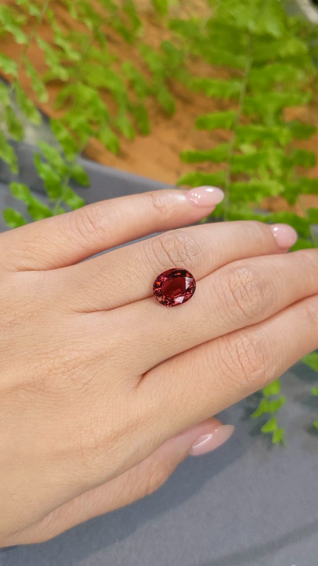 3.46 Ct. Pinkish Purple Tourmaline from Brazil Size Video